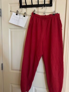 Daily Drills Red Jogger Track Pants